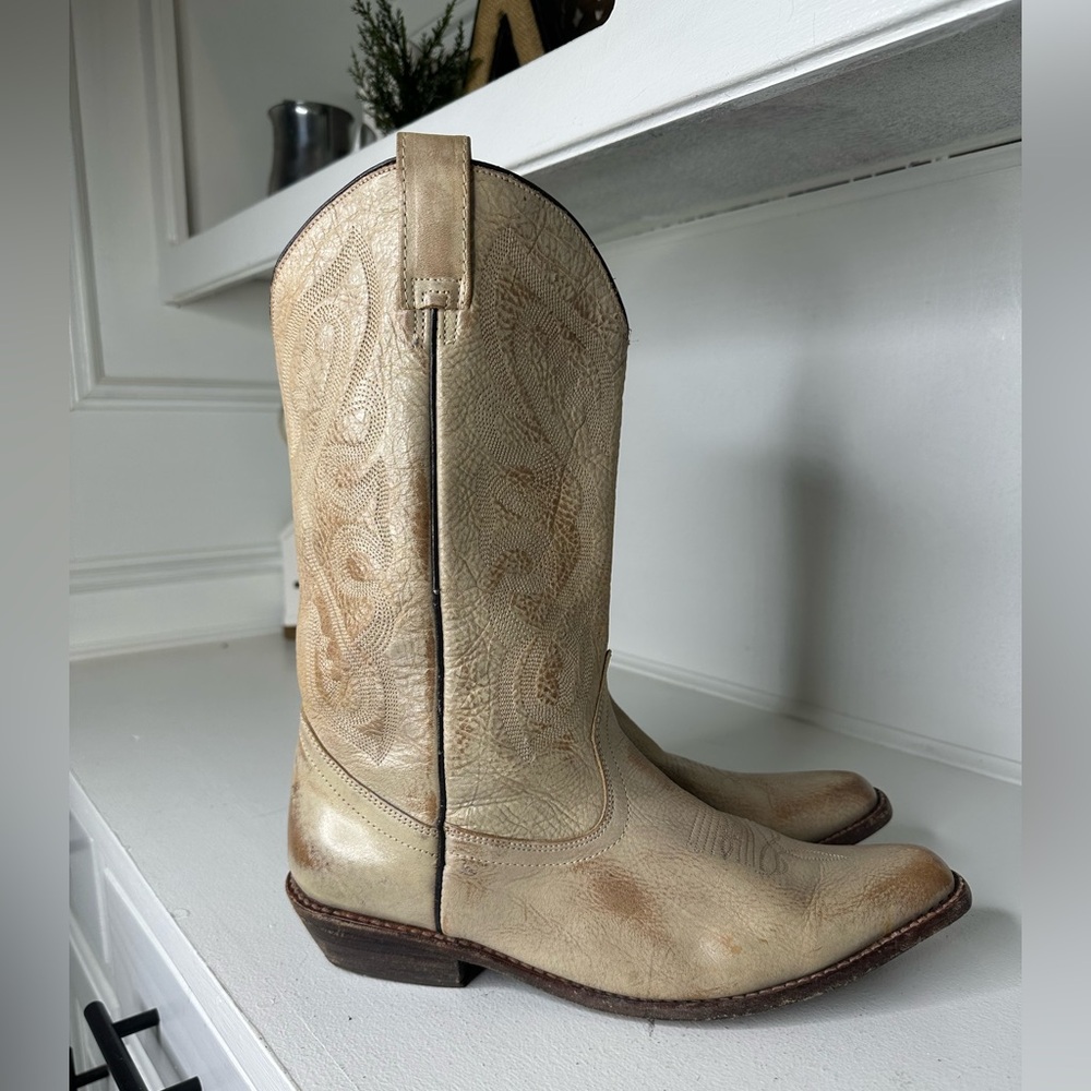 Bed|Stu Cobbler Series Women’s Handcrafted Leather Cowboy Boots Goodyear Welt - Picture 5 of 11